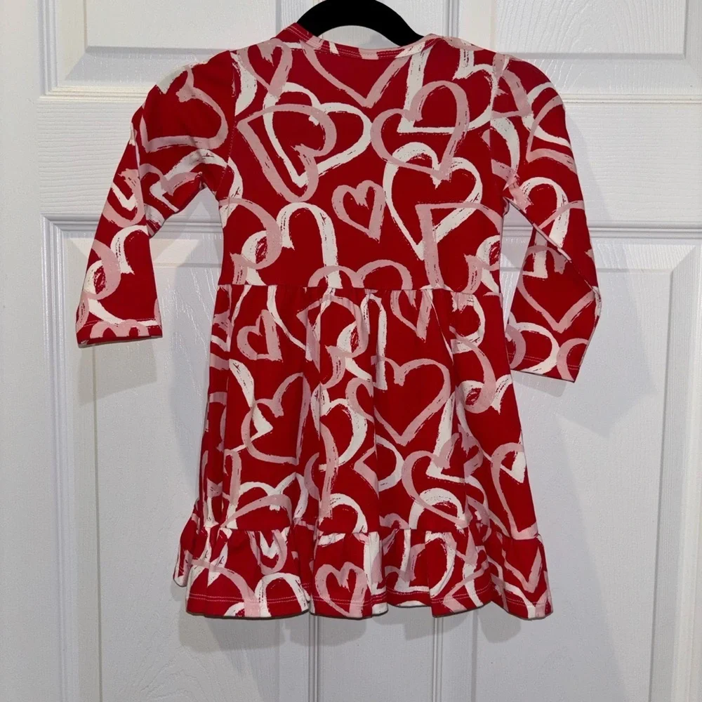 Tesa Babe Happy Hearts Twirl Bamboo Dress 12-18 months​​